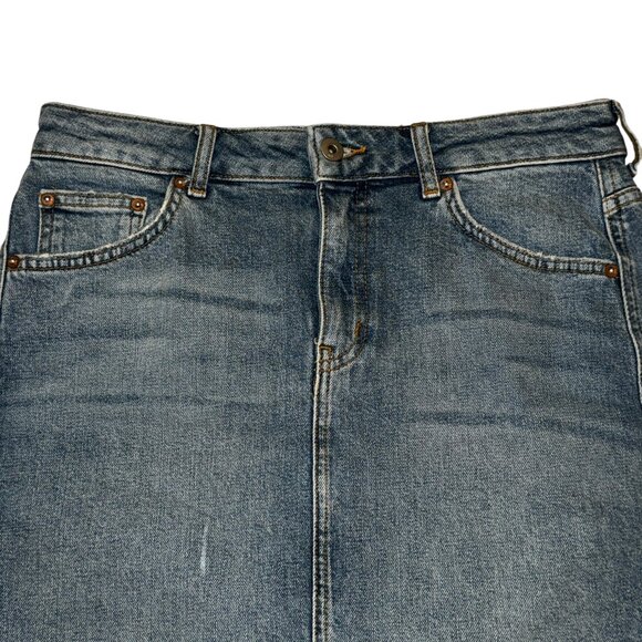 Like new PILCRO and the LETTERPRESS by Anthropologie Denim A-Line Skirt … - Picture 6 of 9